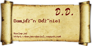 Damján Dániel névjegykártya
